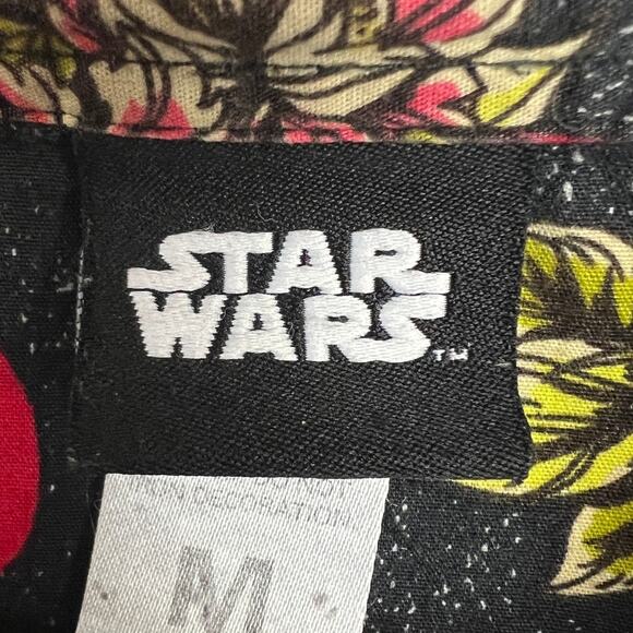 Star Wars Mens M Mandalorian Boba Fett Tropical Resortwear Geek Hawaiian Shirt - Picture 5 of 9